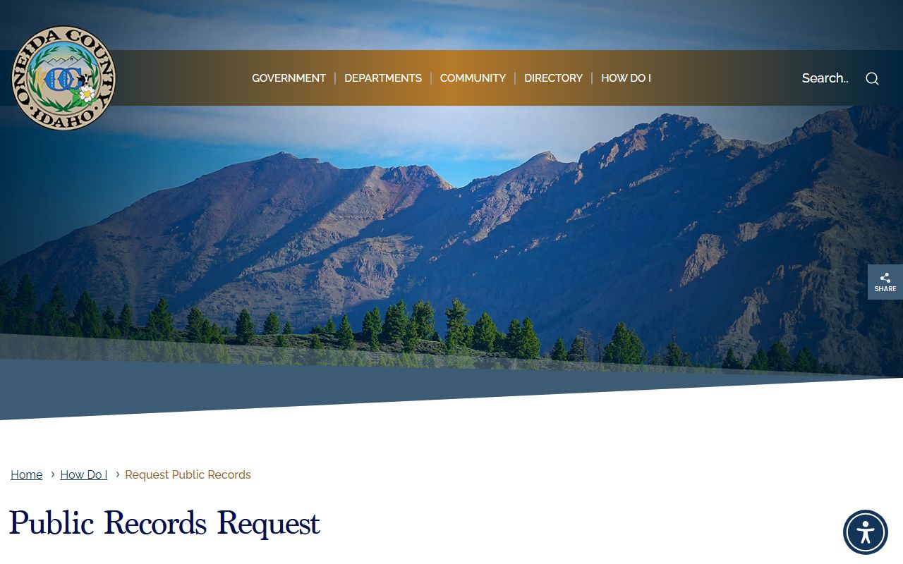 Oneida County Clerk of the District Court public records request routing