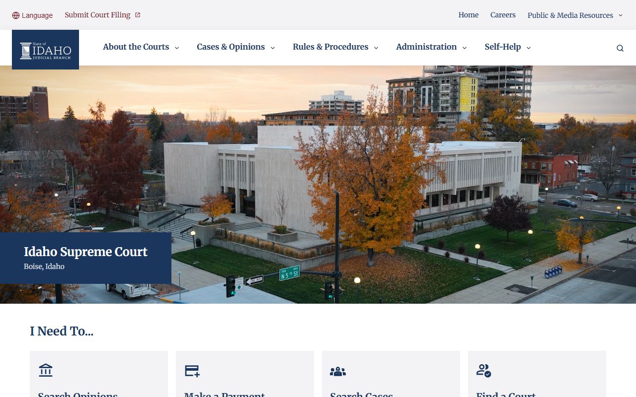 Oneida County court records Idaho Judicial Branch search resources