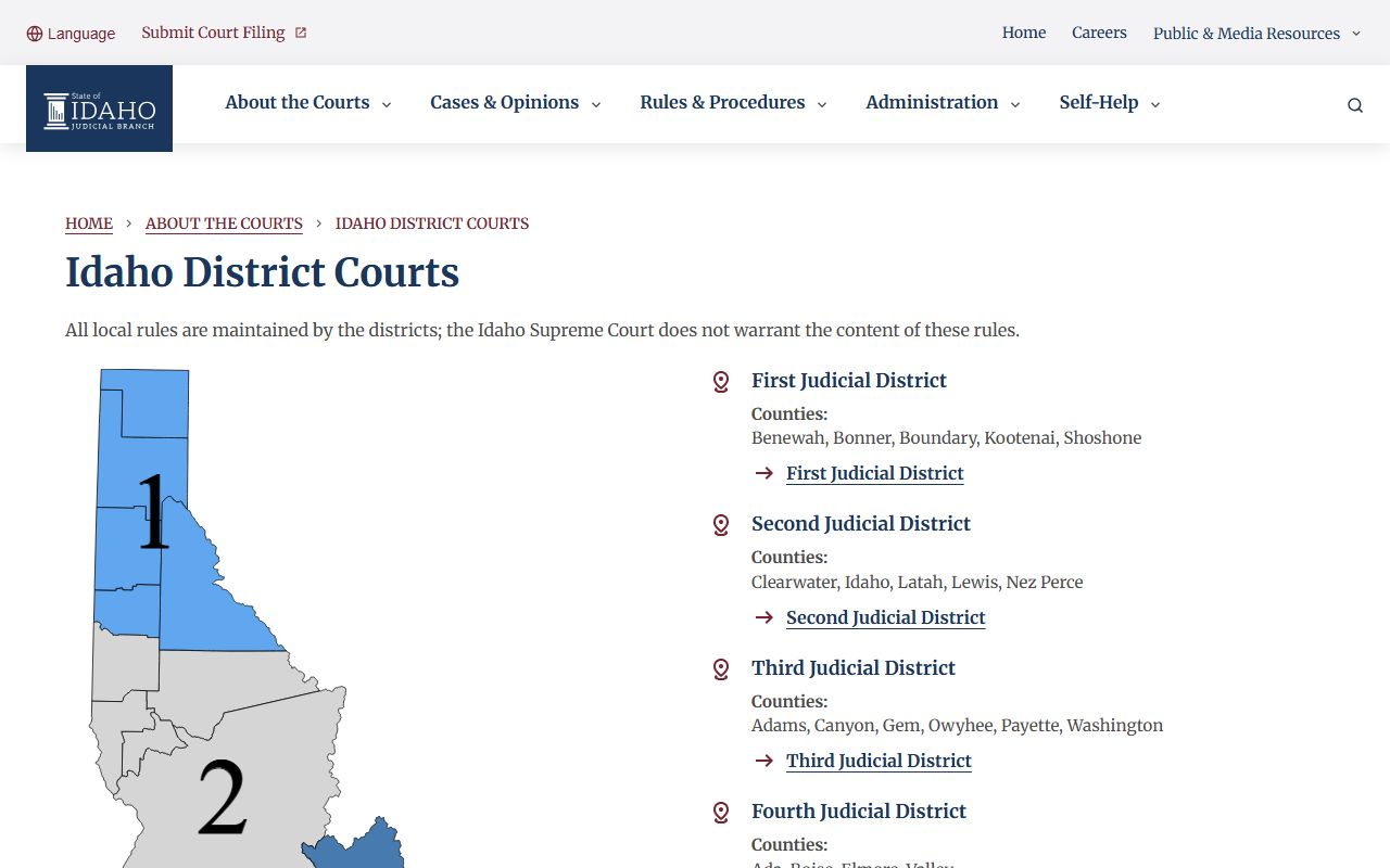Oneida County probate records Idaho District Court overview